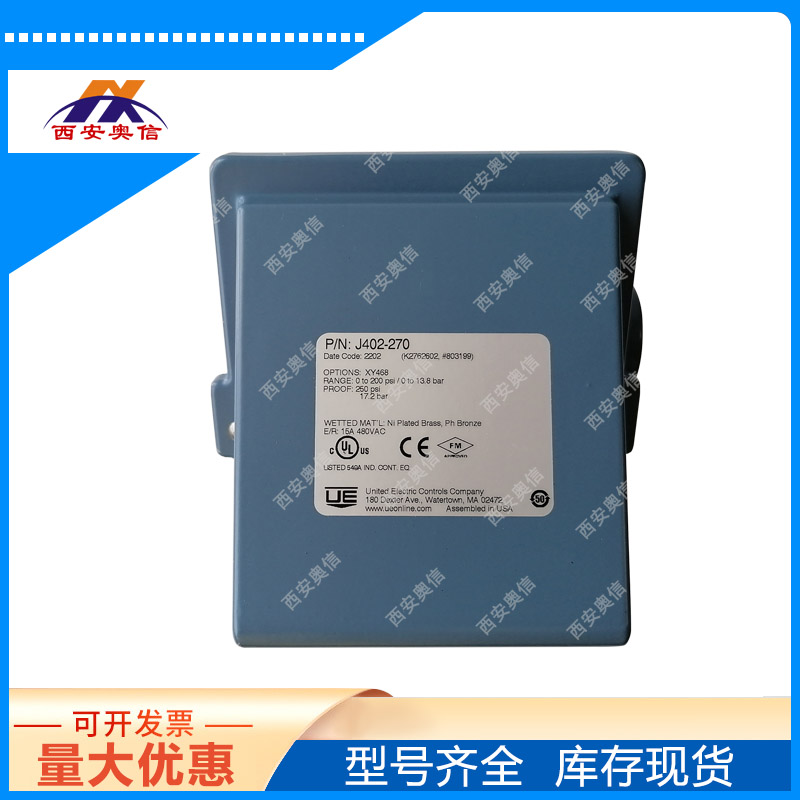 J403-554-M408-XY468美国UE压力开关Teflon膜片